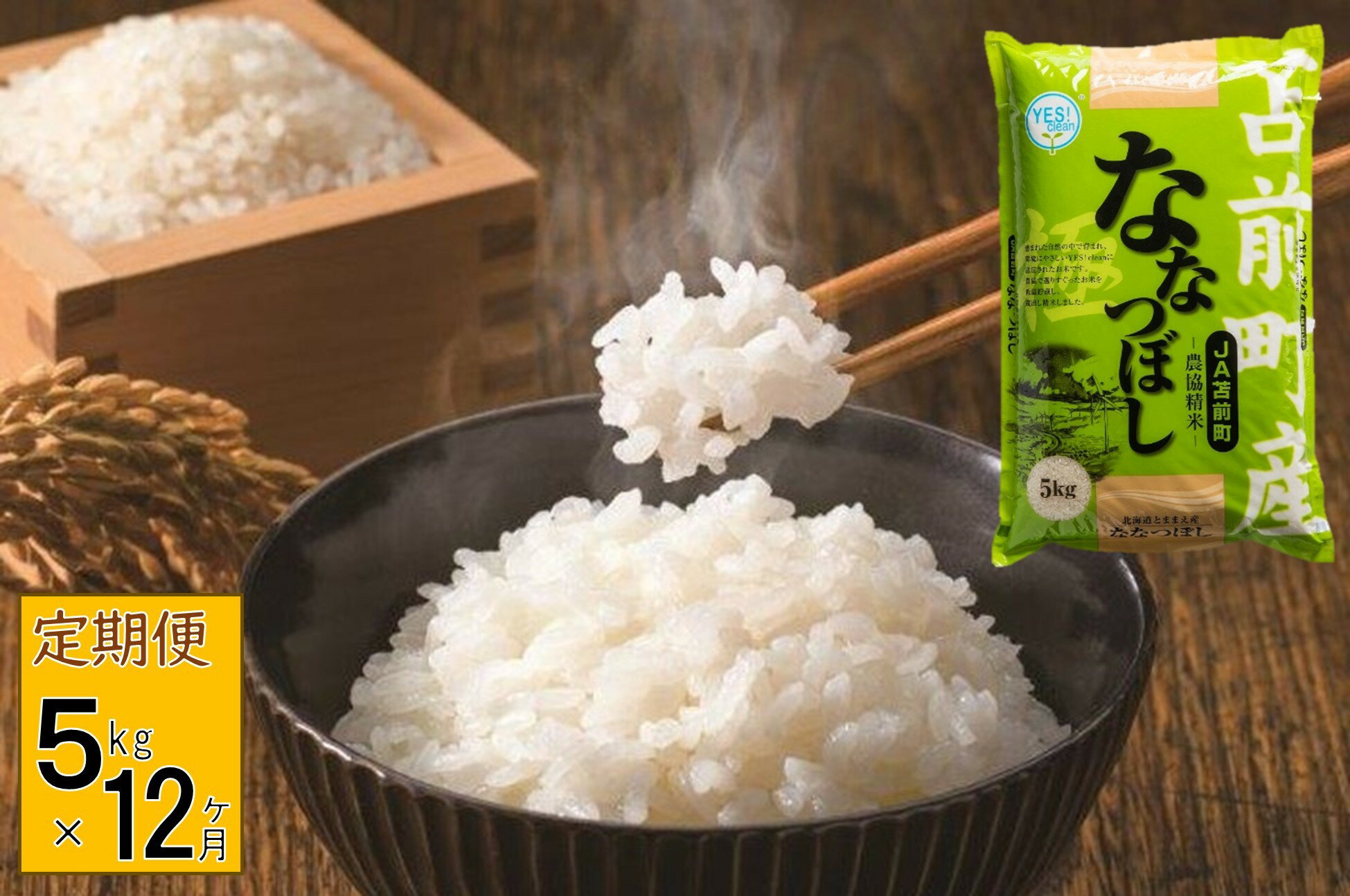 【ふるさと納税】【定期便】【令和7年産・新米】北海道とままえ産ななつぼし　5kg×12ヵ月連続お届け