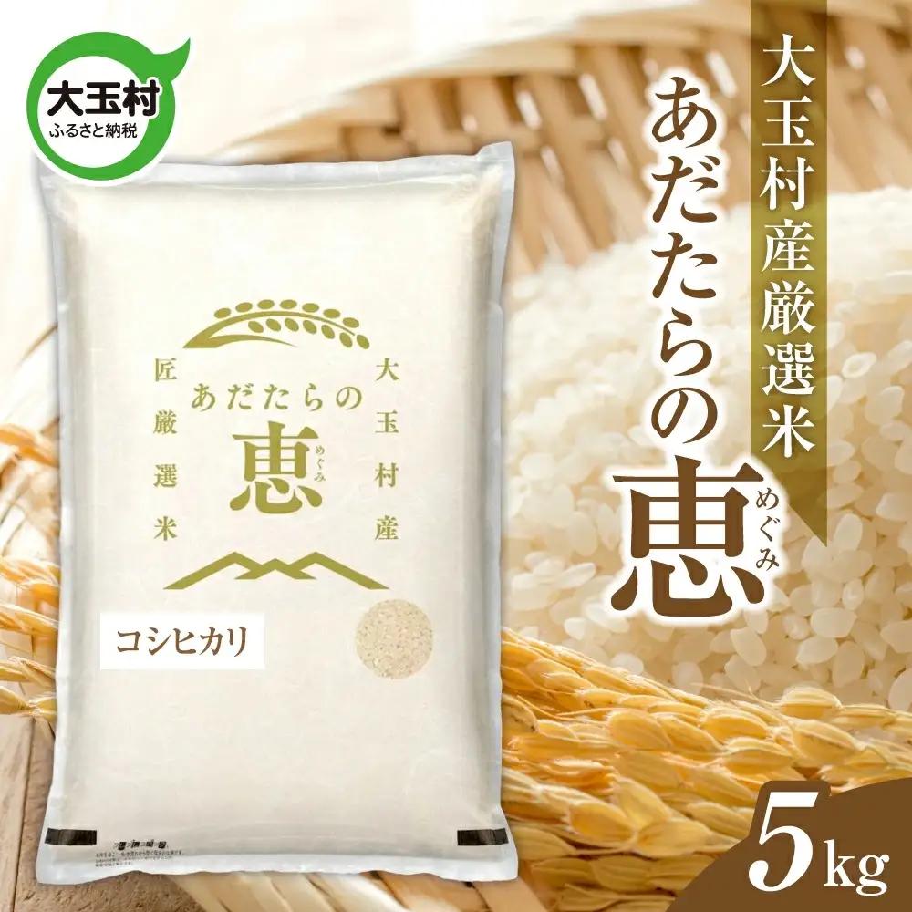米 大玉村産厳選米「あだたらの恵」（品種：コシヒカリ） 5kg 《 令和7年産  》