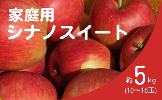 KR30-25A りんご シナノスイート 家庭用 約5kg（10～16玉） / 10月中旬頃～配送予定 // 長野県 南信州 松川町産 リンゴ 林檎 自家用 訳あり 農家直送 農家支援 産地直送