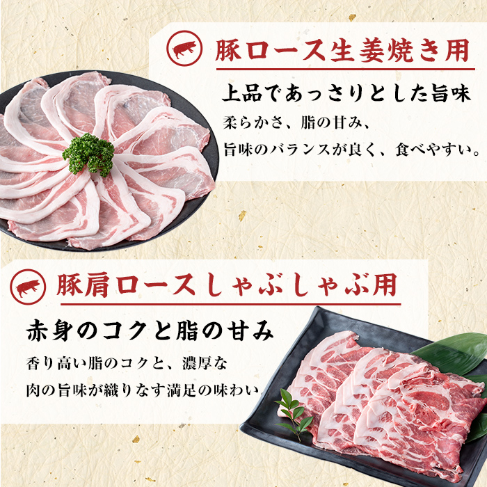 【数量限定】小分け・真空パック!九州産豚肉4種セット＜計4.5kg(計14P)＞豚肉 豚 ロース バラ モモ ウデ 肩ロース バラエティ 詰め合わせ セット 訳あり a6-050