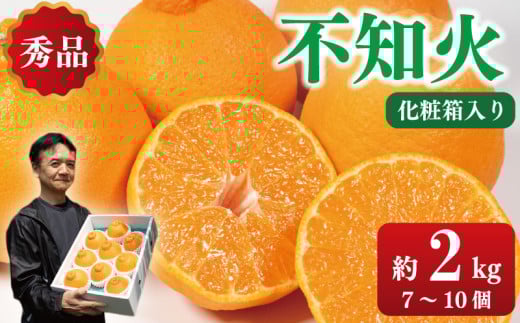 【 先行予約 】 不知火 2.0kg 7～10 個 贈答用 しらぬい みかん 蜜柑 果物 フルーツ 柑橘 オレンジ ゼリー ジュース アイス ケーキ デザート スイーツ ジャム 糖度 甘い ギフト プレゼント 贈答 ビタミン 美容 健康 送料無料 徳島県 阿波市 サトウ農園