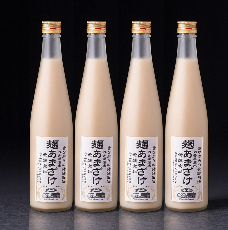 
甘酒 蔵工房 麹あまざけ 500ml×4本 米と米麹だけの砂糖不使用 あまざけ ノンアルコール 大分県中津産 九州 送料無料／熨斗対応可 お歳暮 お中元 など
