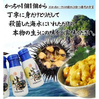 ふるさと納税 普代村 【期間限定】 牛乳瓶入りウニ(生うに)180g×1本【ミョウバン不使用】【塩水】 |  | 03