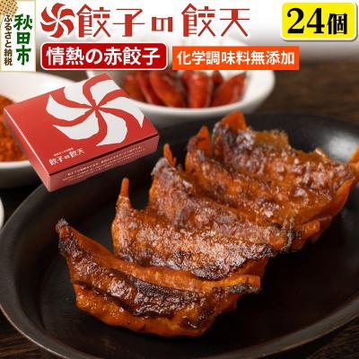 ふるさと納税 秋田市 【情熱の赤餃子24個詰合せ】餃子の餃天|15_ggt-102401