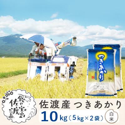 ふるさと納税 佐渡市 【新米予約】佐渡島産つきあかり 白米10Kg(5Kg×2袋) 令和7年 〜農薬5割減〜