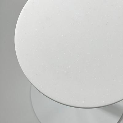 ふるさと納税 燕市 【KUROSHIROpremium|abekin】大理石サイドテーブル ABSS-W-35(白)1台 |  | 02