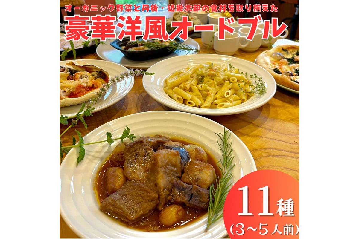 
            オーガニック野菜と丹後・近畿北部のブランド食材を取り揃えた、豪華洋風オードブル（3〜5人前）　BR00033・BR00034
          