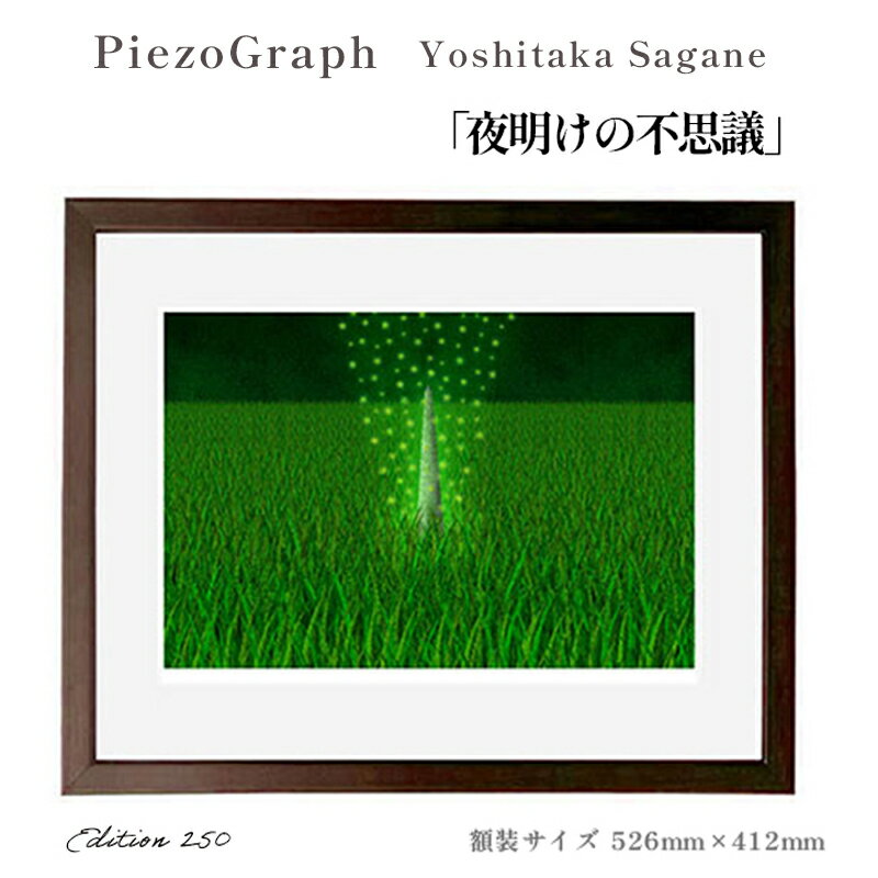 【ふるさと納税】相根良孝 ピエゾグラフ 絵画「夜明けの不思議」 額装サイズ526mmx412mm 額縁付き アート インテリア 現代版画 出産祝い 進学祝い 成人祝い 就職祝い 退職記念 結婚祝い 結婚記念のお祝い お誕生日 長寿のお祝い 新築祝い 開業のお祝い 綾部 京都【送料無料】