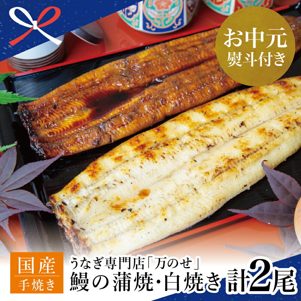 【ふるさと納税】【お中元ギフト】鹿児島県産 鰻 うなぎ専門店「万のせ」うなぎ蒲焼・白焼きセット（手焼き）各1尾 (約160g) ウナギ 蒲焼き 国産 南さつま市 贈り物 夏ギフト 贈答用 送料無料 のし対応 お中元熨斗付き