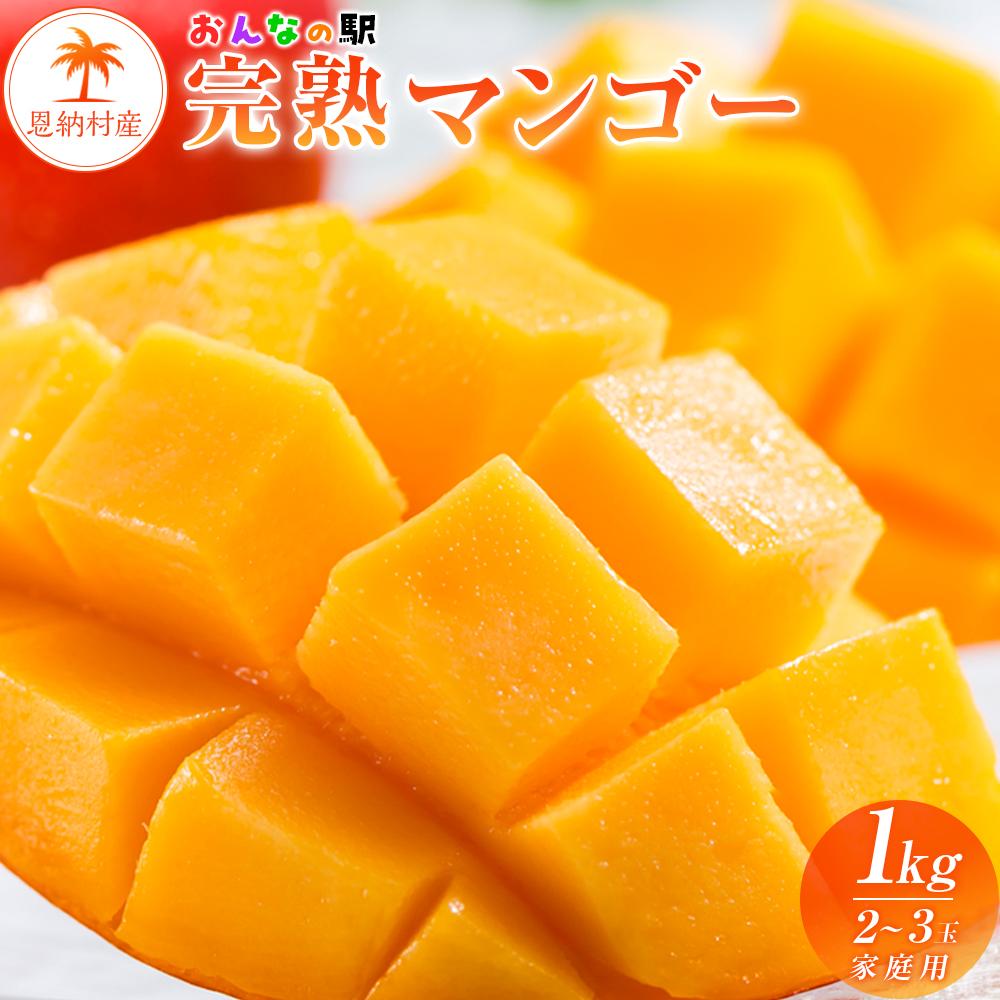 【ふるさと納税】マンゴー 2025年発送【限定】完熟マンゴー 1kg（2～3玉） ご家庭用 おんなの駅（恩納村産）｜フルーツ 果物 くだもの 食品 人気 おすすめ 送料無料 沖縄県 恩納村 | フルーツ 果物 くだもの 完熟 産地直送 期間限定 ふるさと BY011