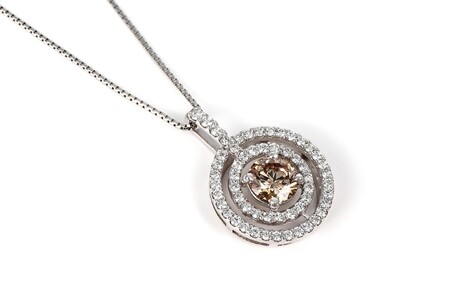 【一点もの】ブラウンダイヤモンド（0.70ct）プラチナペンダント　R83　K05139-H