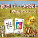 【ふるさと納税】★令和6年産★ 特A受賞 「【無洗米】銀河のしずく・ひとめぼれ おこめ食べ比べセット」 各種5kg (合計10kg) (AE165)