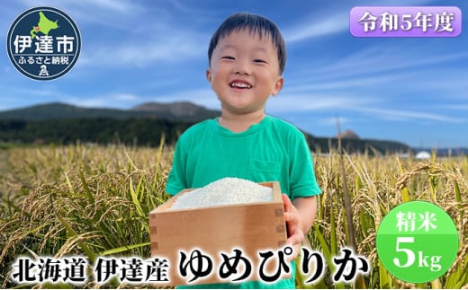 [№5525-0847]【令和5年度】 北海道 伊達産 ゆめぴりか 5kg 精米