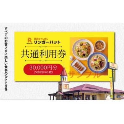 ふるさと納税 小山町 エリア限定 リンガーハット グループ 共通 利用券　30000円(500円×60枚)O37
