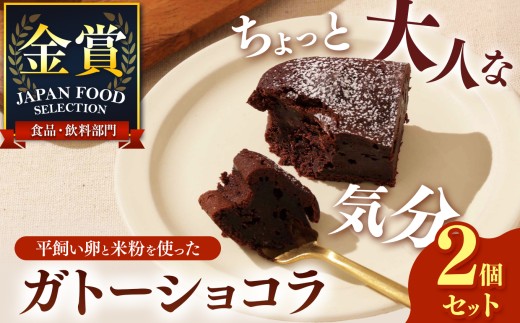 平飼い卵のガトーショコラ ２個セット | 穴太商店 ジャパンフードセレクション 金賞 受賞 米粉 スイーツ デザート ショコラ ガトーショコラ チョコ チョコレート 贈り物 贈答 ギフト プレゼント バレンタイン  誕生日 記念日 お祝い 卒業式 入学式  洋菓子 菓子 オススメ 千葉県 君津市 きみつ