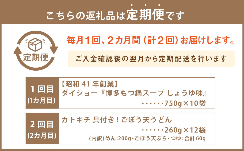 【毎月届く合計2回定期便】久山町 オリジナル定期便