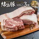 【ふるさと納税】白川郷 結旨豚 ブロック肉 3種セット 計1.5kg バラ肉 ロース、肩ロース ブロック 500g 豚肉 国産 白川村 真空パック 小分け 角煮 焼肉 ブランド豚 ゆいうまぶた 食べ比べ 20000円 抗生物質 合成抗菌剤不使用 [S705]