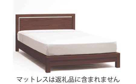 No.743 【家具蔵】ベッドフレームダンハイヘッド ダブル ウォールナット材