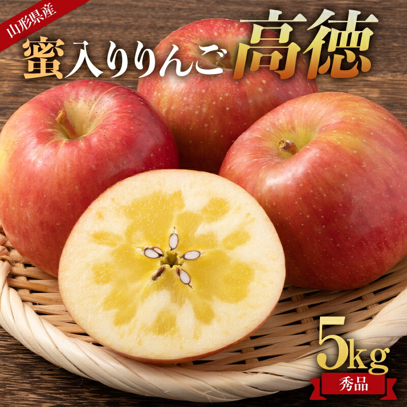 【ふるさと納税】 《先行受付 2025年》山形県産 蜜入りんご 高徳（こうとく） 秀品 約5kg りんご リンゴ 林檎 デザート フルーツ 果物 くだもの 果実 食品 山形県 FSY-1810