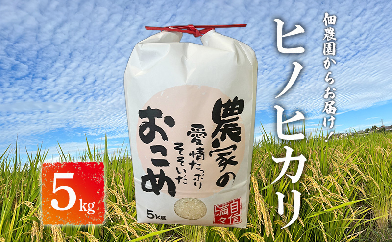 【令和7年産】数量限定！佃農園からお届け！農家の愛情たっぷりそそいだおこめ ヒノヒカリ5kg　精米　お米　奈良県　大和郡山産