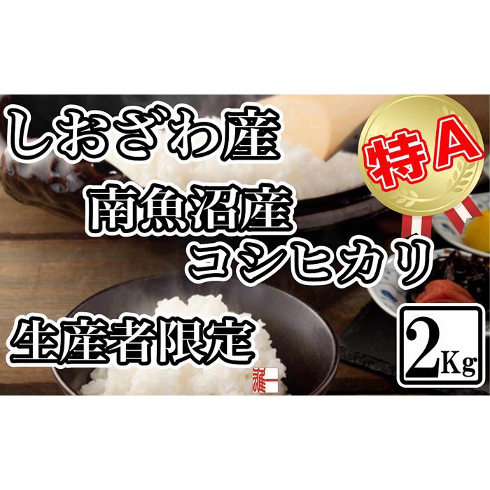 【令和7年産】生産者限定 契約栽培 南魚沼しおざわ産コシヒカリ2Kg【2025年10月上旬より順次発送予定】