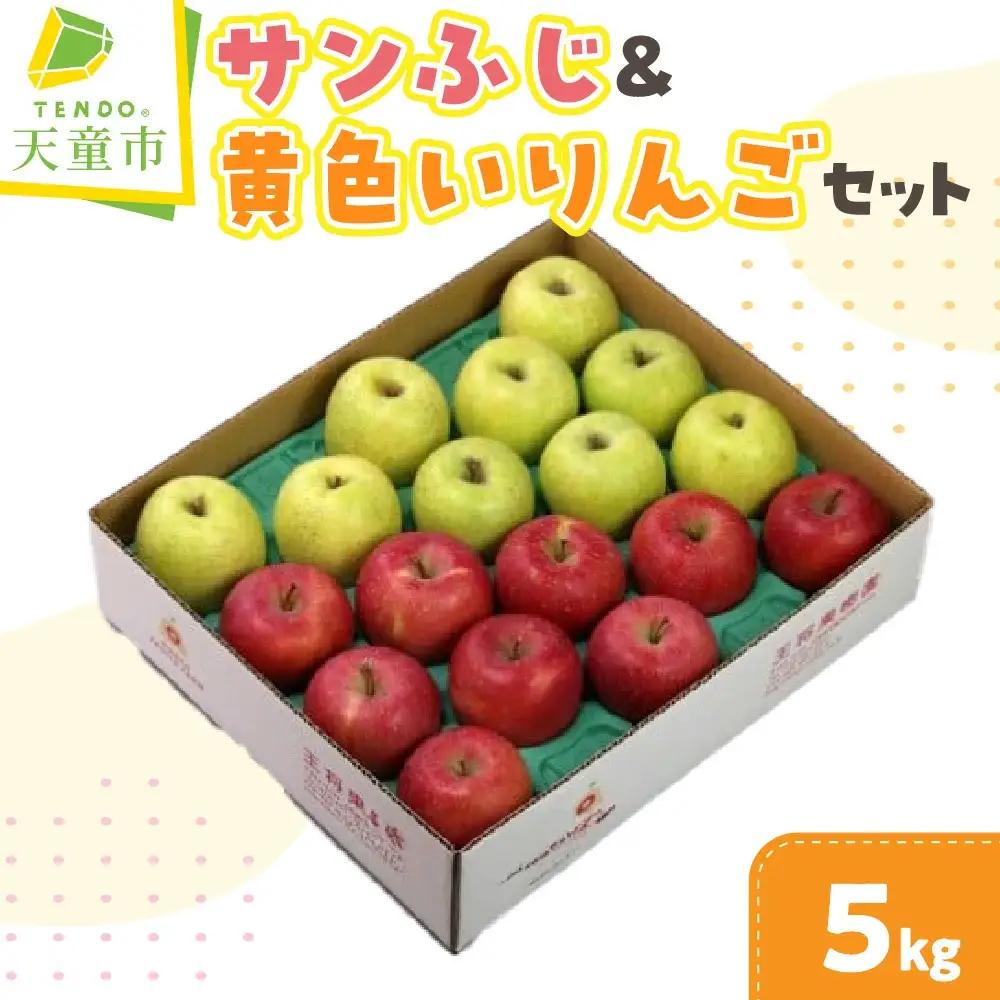 サンふじ ＆ 黄色いりんご 5kg セット シナノゴールド または 王林