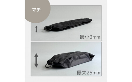 【黒】洗えて清潔！メッシュ×ナイロンのハブラシポーチ