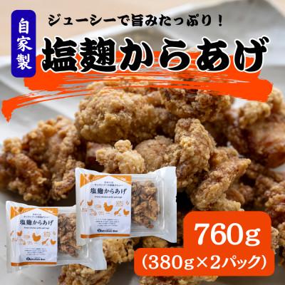 ふるさと納税 小浜市 簡単・お手軽!冷凍　塩麹からあげ760g(380g×2パック)