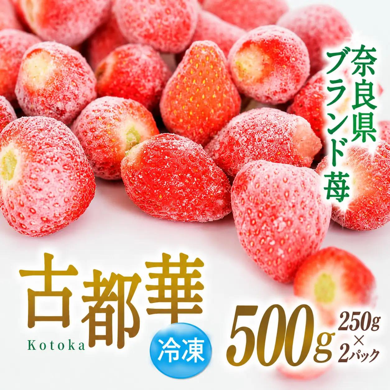 【ふるなびイベント用】ブランド苺 冷凍 古都華 約500g [250g×2パック] ／ 若手農家 地域応援 古都華 いちご 冷凍いちご イチゴ 苺 奈良 奈良県産いちご 葛城市 産直 高級 甘い 濃厚 あかい フルーツ 限定 果物 旬 スイーツ ギフト ふるさと納税 人気 ランキング 1位【smlk029-week】