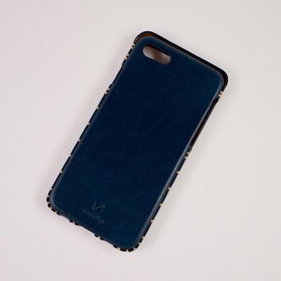 ふるさと納税 七尾市 【iPhoneSE(第二世代)用】本革ケース/ネイビー/ハンドメイド |  | 01
