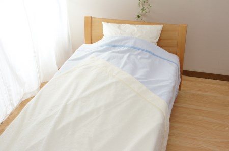 抗ウィルス加工パイルケット シングルサイズ ブルー [1780]