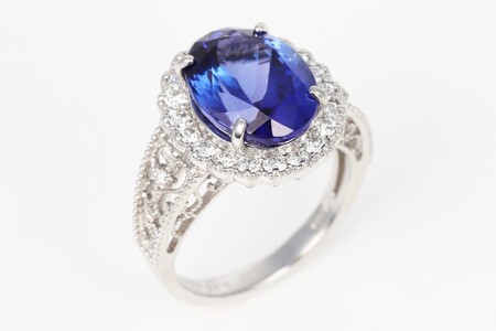 【ふるなび限定】【一点もの】タンザナイト（5.96ct）ダイヤモンドプラチナリング　R128　K06151-H　FN-Limited-SP