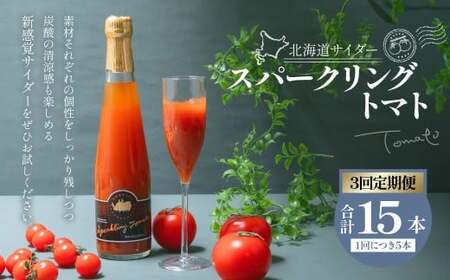【3回定期便】 北海道サイダー スパークリングトマト 5本セット×3回 計15本 トマトジュース とまとジュース 炭酸 炭酸飲料 飲料 ドリンク スパークリング トマト とまと 北海道産 国産 サイダ
