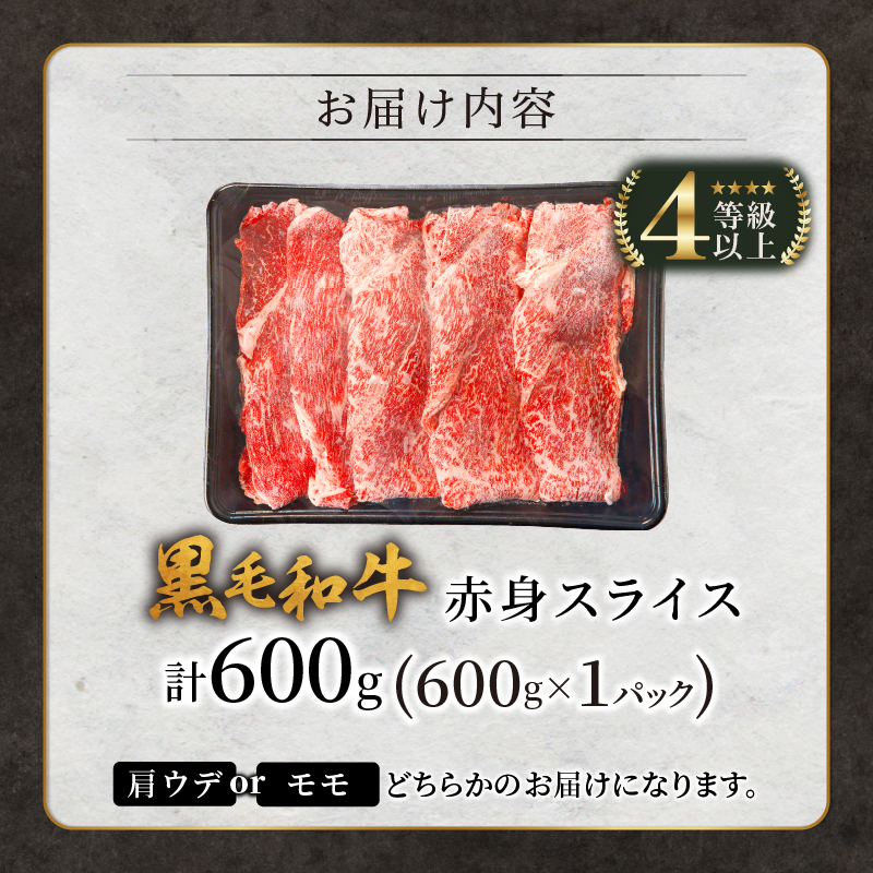 ≪年末年始限定≫“生産者応援”黒毛和牛赤身スライス(計600g)_T030-078-ZO2【都農町新着 肉 牛 牛肉 おかず 国産 人気 ギフト 食品 すき焼き しゃぶしゃぶ BBQ 贈り物 送料無料