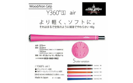 Y360sairﾊﾞｯｸﾗｲﾝ有ベルリナブラック ゴルフグリップ 5本セット