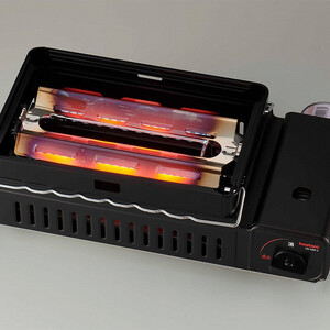 カセットガス　炉ばた焼器　炙りやII　CB-ABR-2　【11100-0281】1台2役 網焼き 串焼き 強火 弱火 火力調節可能 焼き鳥 海鮮 魚介 餅 焼き肉 焼肉 肉 牛肉 豚肉 鶏肉 肉 お肉
