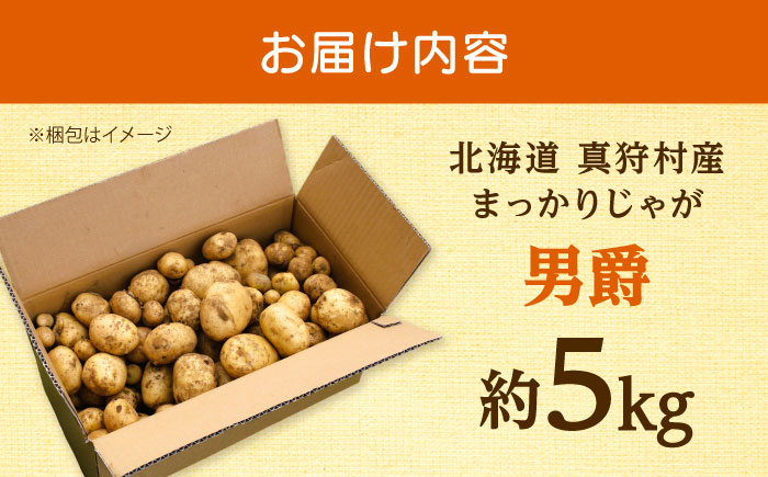 【2026年10月中旬以降順次発送】 じゃがいも 男爵（まっかりじゃが）5kg | じゃがいも ジャガイモ 男爵 野菜 北海道 産地直送 先行予約 | 道の駅 真狩フラワーセンター [BPAM016]