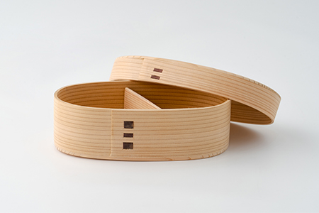 180P6012 大館曲げわっぱ【無塗装】こばん弁当(中) 【配送日指定不可】