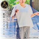【ふるさと納税】600年前の製法でつくる 藍染 シルク ストール 天然灰汁発酵建 大判 180cm × 70cm 春 夏 絹 化合物 薬品不使用 職人 ハンドメイド 国産 天然素材使用 レディース 羽織り物 お出かけ 旅行 ギフト 贈り物 爽やか プレゼント 送料無料