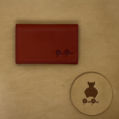ふるさと納税 東海市 知多牛革の名刺入れ(レッド) |  | 01