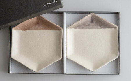【瀬戸焼】 取皿2枚セット ローズ・グレーパープル / 瀬戸市 / 【ｍ．ｍ．ｄ．】 / 取り皿 食器 セット ギフト [BBAC026]