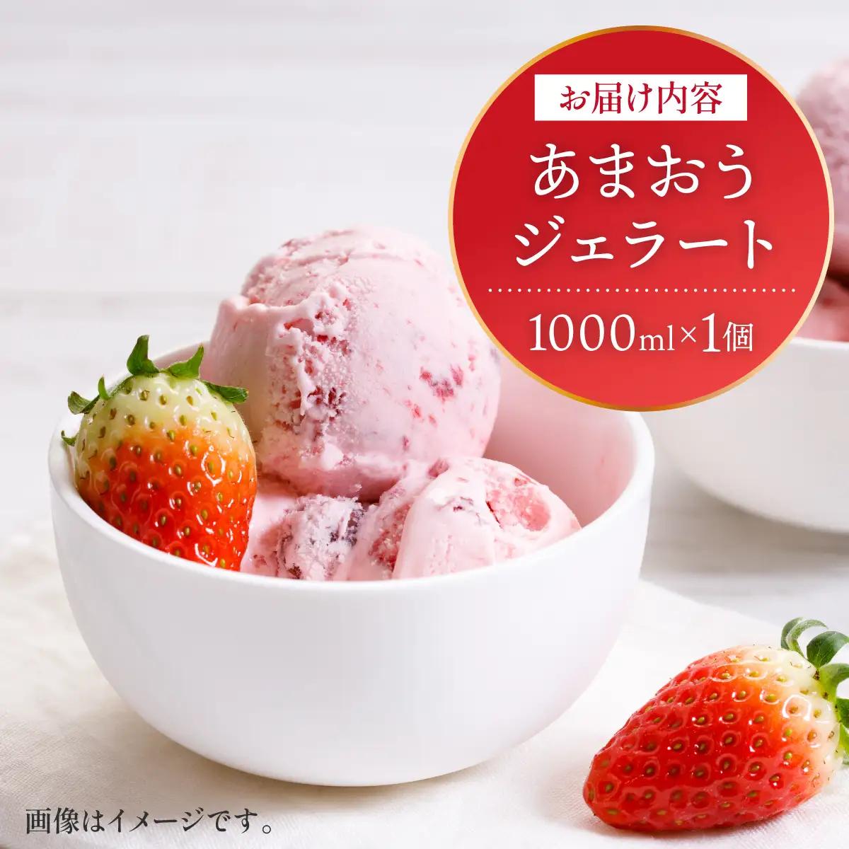 福岡産 あまおう ジェラート 1000ml 