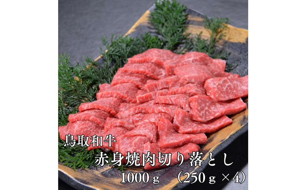 鳥取和牛赤身焼肉切り落とし　1kg（250g×4P） 313726_DC004