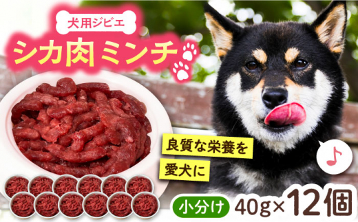 犬用シカ肉 ミンチ 480ｇ（40ｇ×12個）豊前市/豊前ジビエセンター ジビエ ペットフード ペット用品 ドッグフード 鹿肉 おやつ 犬用 愛犬 [VAM008]