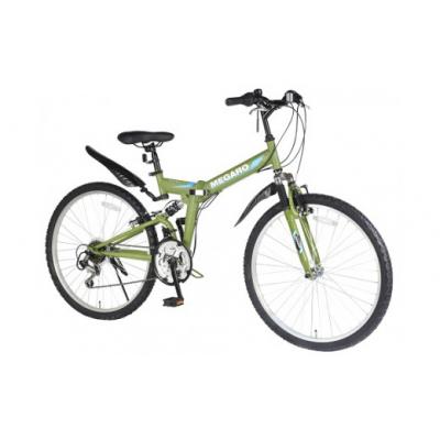 ふるさと納税 春日井市 MEGARO　防災対応26型18スピードノンパンク折りたたみマウンテンバイク色カーキ　自転車 防災