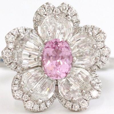 ふるさと納税 山梨市 プラチナ桜リング【PS 0.72ct・SD 1.49ct・D 0.27ct】 |  | 01