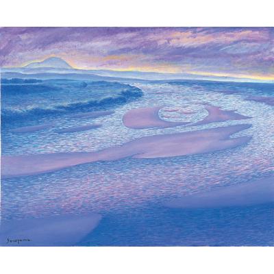 ふるさと納税 出雲市 園山幹生　リトグラフ　「斐伊川」【37_1-006】