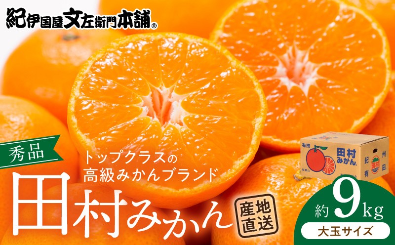 
                  【2026年先行予約】田村みかん／9kg秀品【大玉サイズ】／紀州和歌山有田郡湯浅町田村地区産／最高級プレミアムブランドの田村ミカン／紀伊国屋文左衛門本舗(お届け日指定不可)_V7472
                
