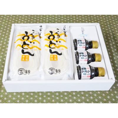 ふるさと納税 小豆島町 【ギフト用】小豆島　手延べ半生こびきうどん 9袋入り 特製ぶっかけ醤油付(贈答用・熨斗つき)