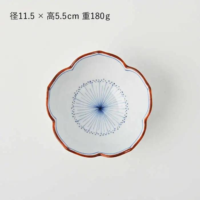 【波佐見焼】桔梗絵 桔梗型 小鉢 5個セット 食器 皿 【福田陶器店】 [PA239]  波佐見焼